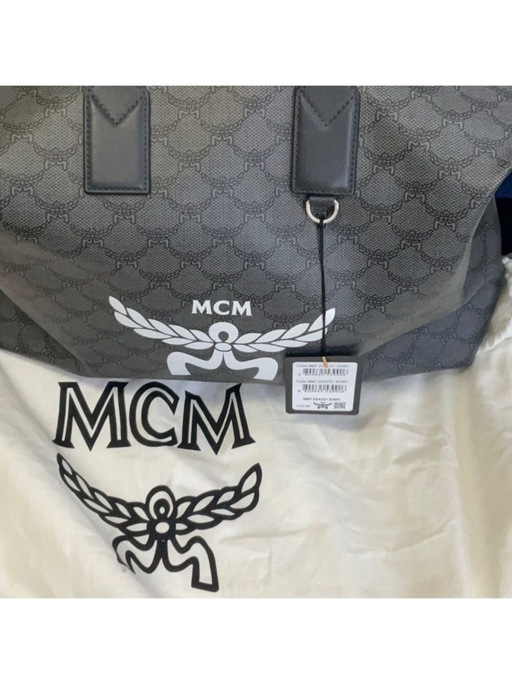 MCM Grey Logo Duffel Bag - MCM Branded Women's Bag